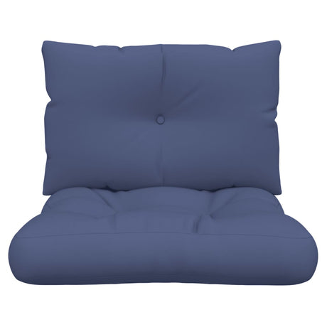 Vidaxx pallepudesæt 60x38x13 cm stof marineblå