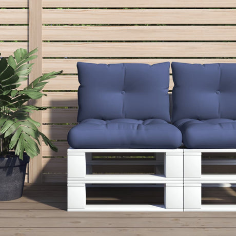 Vidaxx pallepudesæt 60x38x13 cm stof marineblå