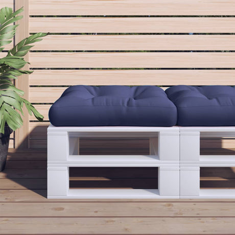 VidaXL pallepude 58x58x10 cm oxford stof marineblå