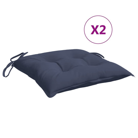 Vidaxx stolehynder 2 stk 40x40x7 cm oxford stof marineblå