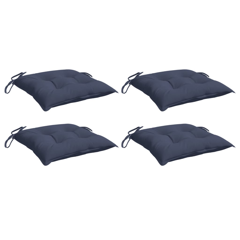 VidaXL stolehynder 4 stk 40x40x7 cm oxford stof marineblå