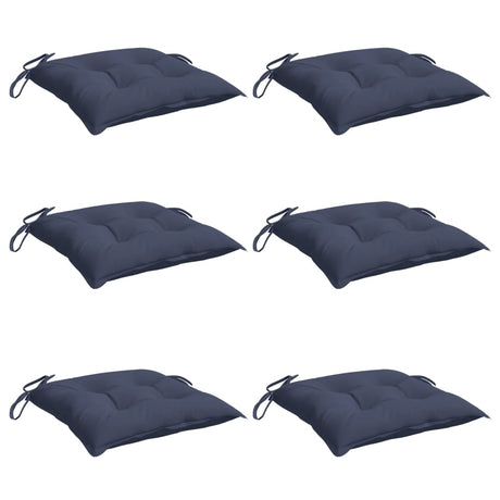 VidaXL stolehynder 6 stk 50x50x7 cm oxford stof marineblå