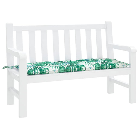VidaXL havebænkpude 120x50x7 cm oxford stof bladmønster