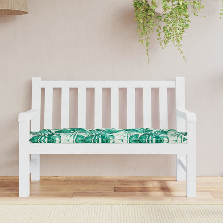 VidaXL havebænkpude 120x50x7 cm oxford stof bladmønster