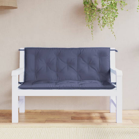 Vidaxx havebænkhynder 2 stk 120x50x7 cm oxford stof marineblå