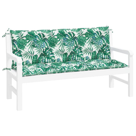 Vidaxx havebænkhynder 2 stk 150x50x7 cm oxford stof bladmønster
