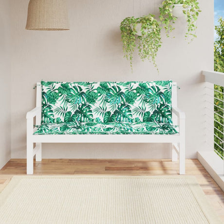 Vidaxx havebænkhynder 2 stk 150x50x7 cm oxford stof bladmønster