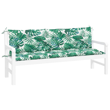 Vidaxx havebænkhynder 2 stk 180x50x7 cm oxford stof bladmønster