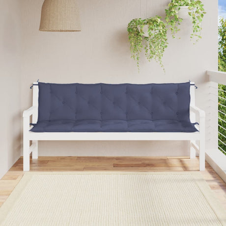 Vidaxx havebænkhynder 2 stk 180x50x7 cm oxford stof marineblå