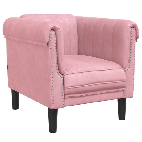 Vidaxl fauteuil fluweel roze