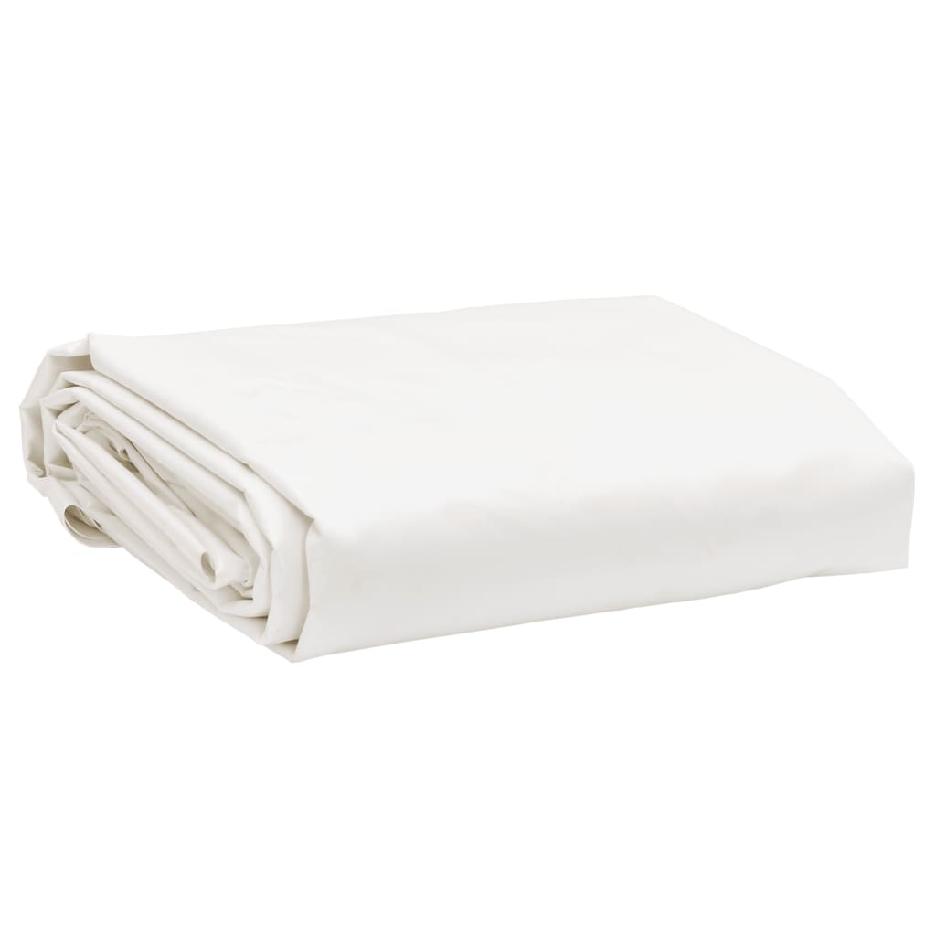 Vidaxl presenning 650 g m² ø 2,4 m hvid