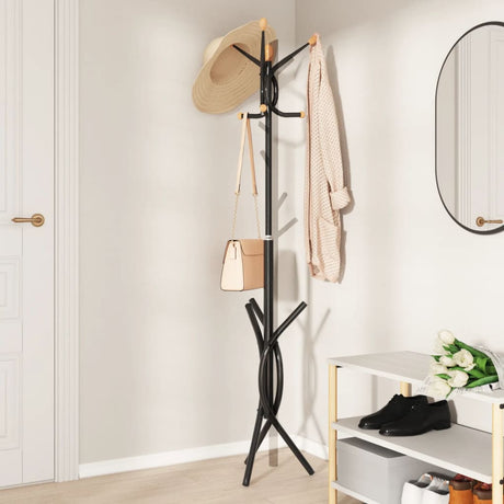 VidaXL knagerække 176 cm pulverlakeret jernsort