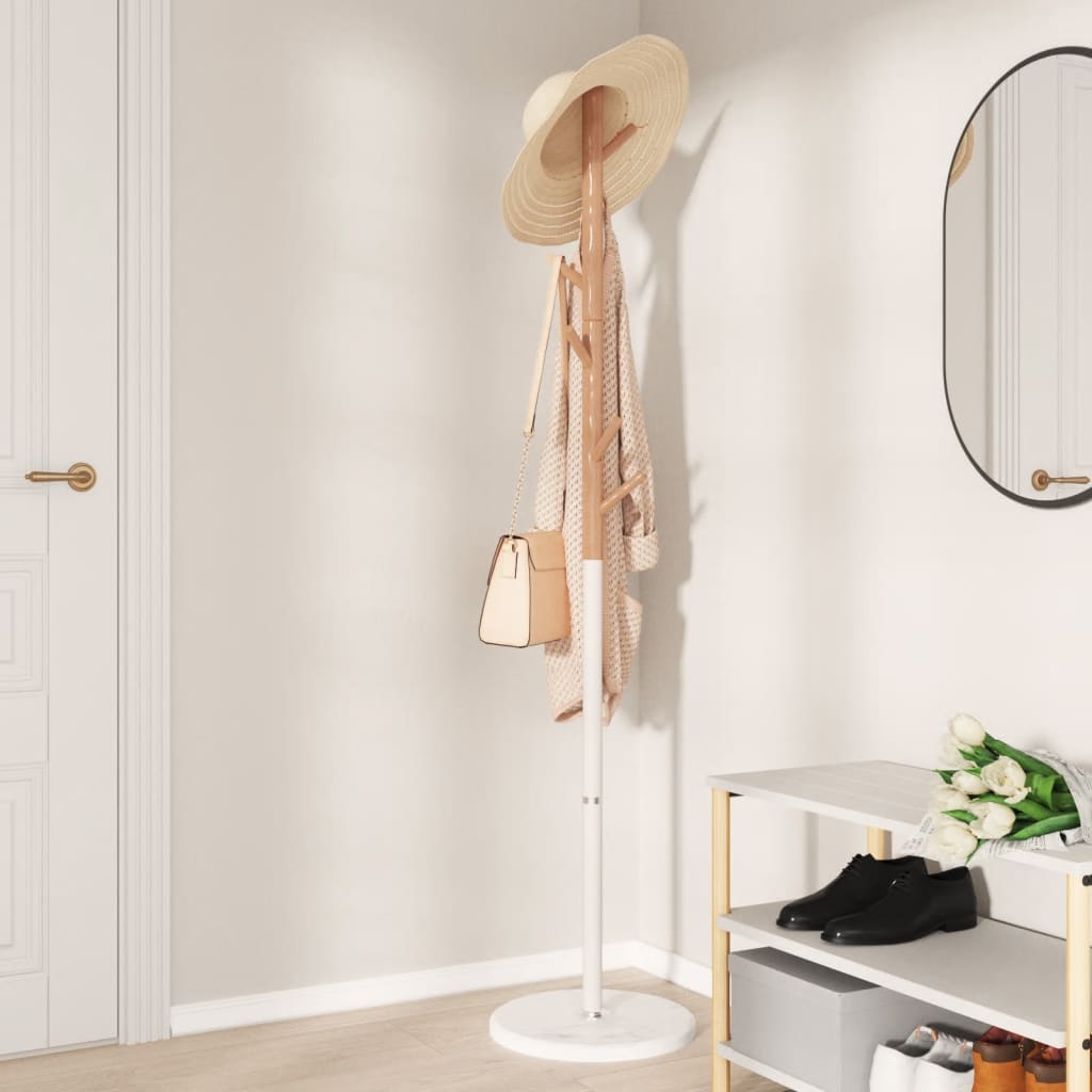 VidaXL knagerække 172 cm pulverlakeret jernhvid