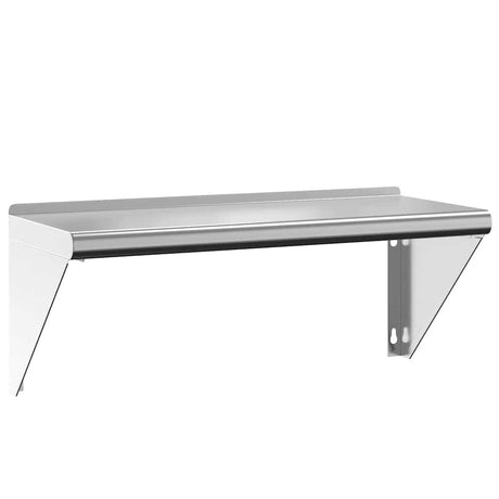 Vidaxl wandschap 75x30x31 cm roestvrijstaal zilverkleurig