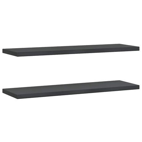 Vidaxl wandschappen 2 st 100x30 cm roestvrijstaal zwart
