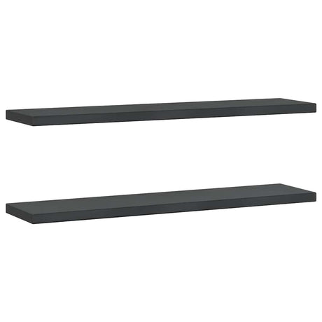 Vidaxl wandschappen 2 st 100x23,5 cm roestvrijstaal zwart