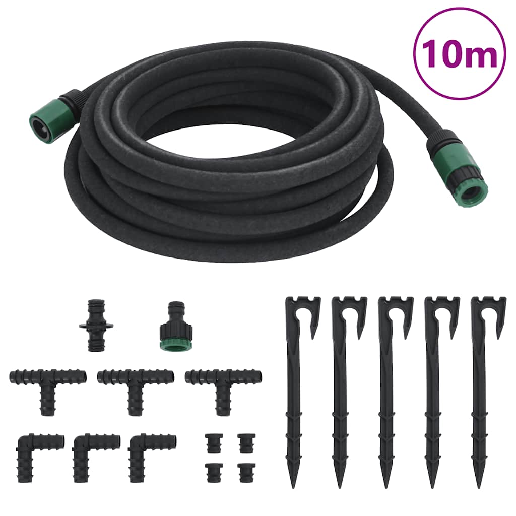 Vidaxx drypslange 0,6'' 10 m gummi sort