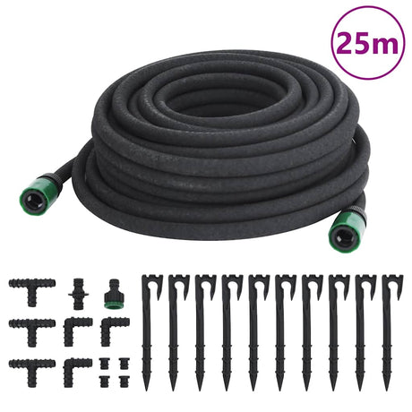 VidaXL drypslange 0,6'' 25 m gummi sort