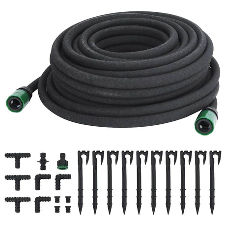 VidaXL drypslange 0,6'' 25 m gummi sort