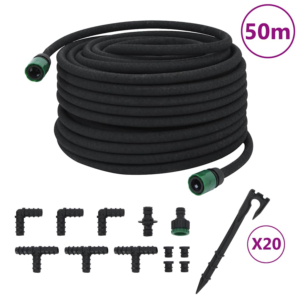 Vidaxx drypslange 0,6'' 50 m gummi sort