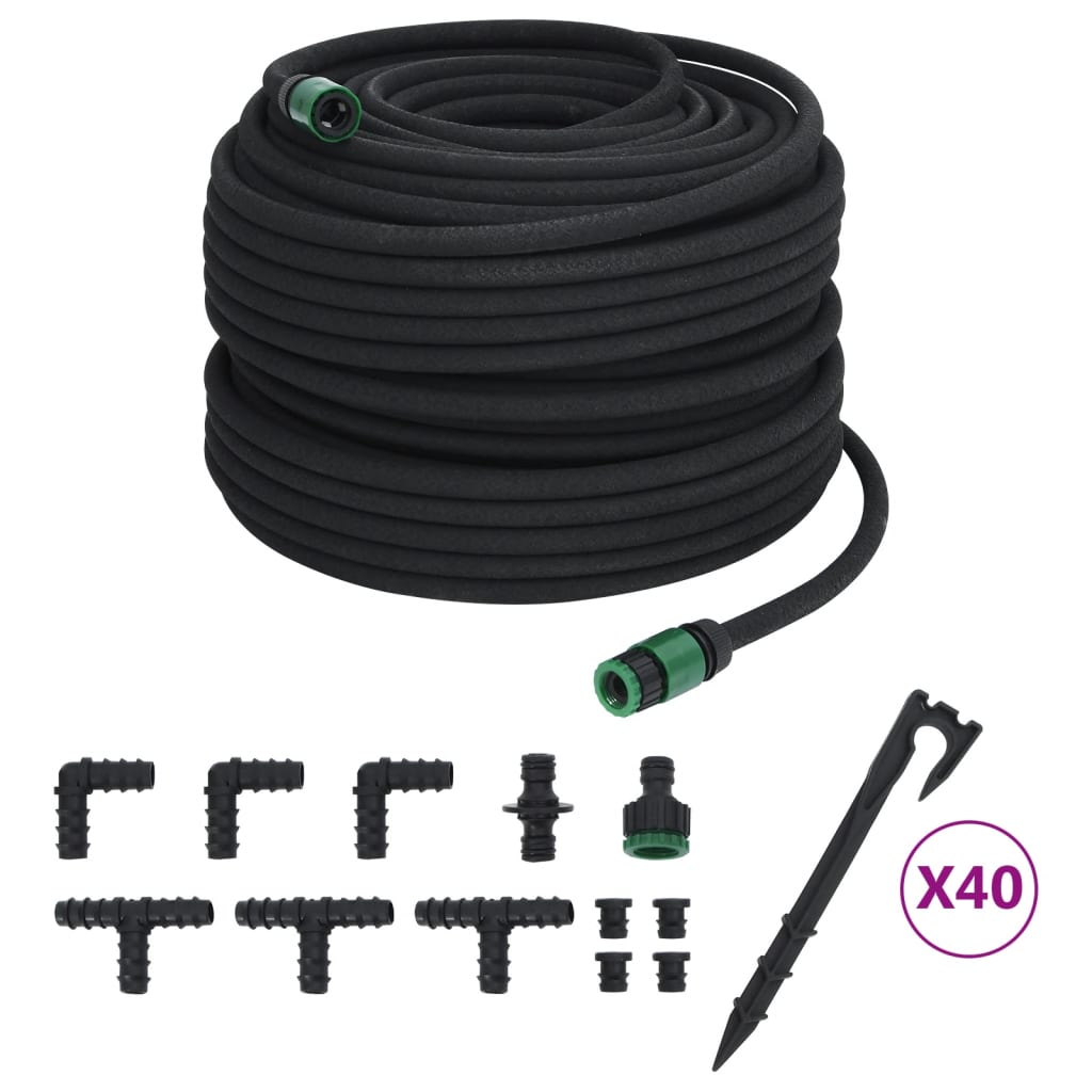 VidaXL Drypslange 0,6'' 100 m gummi sort