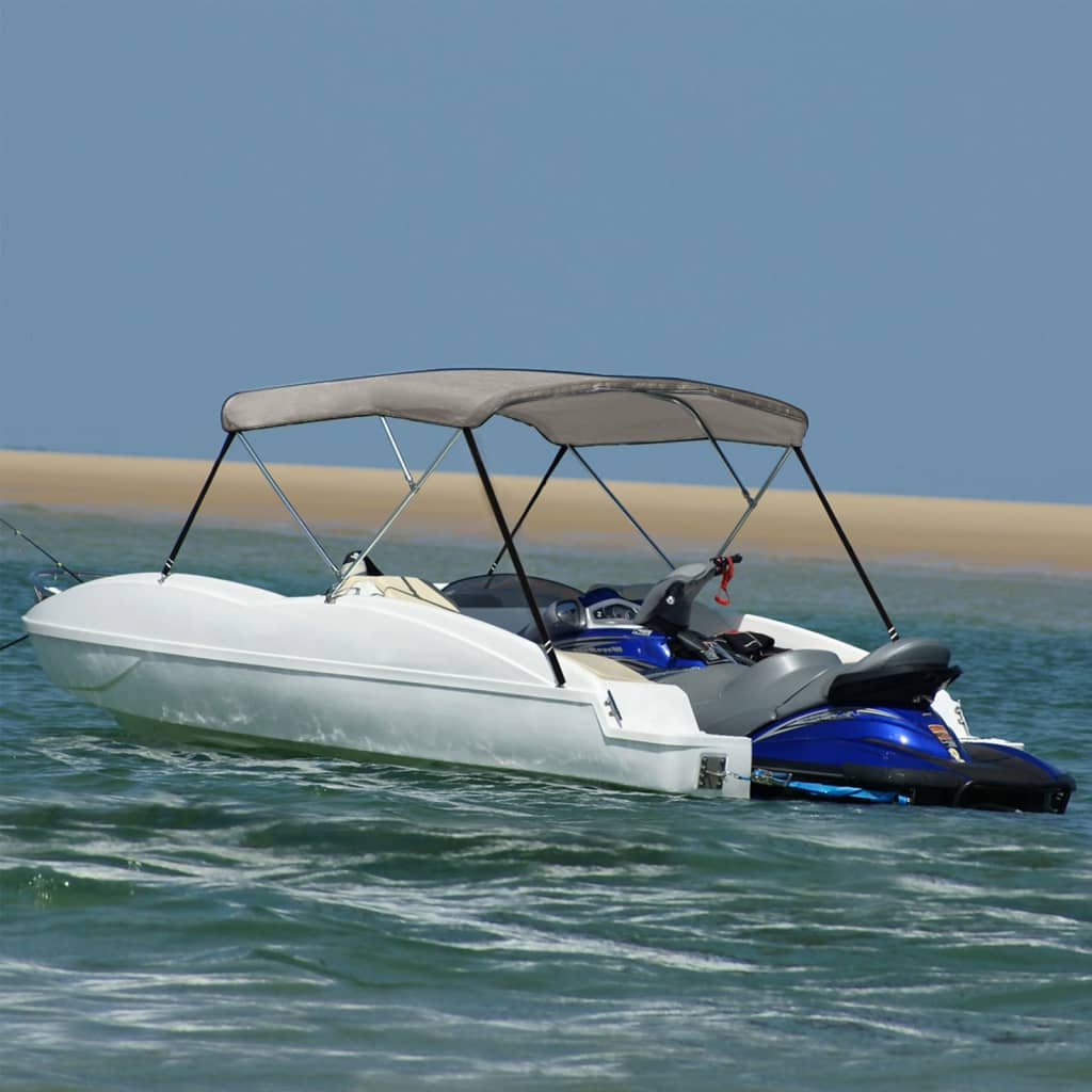 VidaXL bimini top 3 buer 183x140x137 cm grå