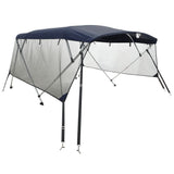 VidaXL bimini top 4 buer med mesh sidevægge 243x(200-213)x137 cm
