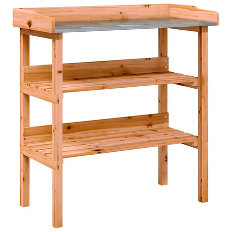 Vidaxx plantebord med hylder 78x38x82,5 cm brunt fyrretræ