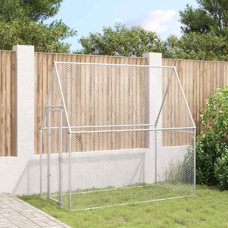 Vidaxx hønsegård 200x100x190 cm galvaniseret stål sølvfarvet