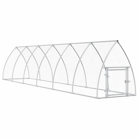Vidaxx hønsegård 600x105x120 cm galvaniseret stål sølvfarvet