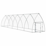 Vidaxx hønsegård 600x105x120 cm galvaniseret stål sølvfarvet