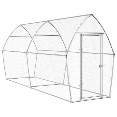 Vidaxx hønsegård 400x105x182 cm galvaniseret stål sølvfarvet