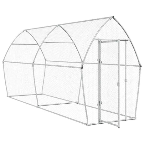 Vidaxx hønsegård 400x105x182 cm galvaniseret stål sølvfarvet