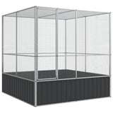 VidaXL Voliere 211x207x212 cm stål sølv