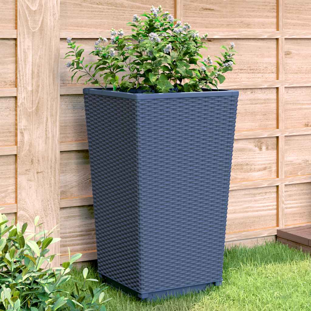 Vidaxx plantekasser 2 stk 32,5x32,5x57 cm polypropylen blå-grå
