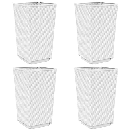 Vidaxx plantekasser 4 stk 32,5x32,5x57 cm polypropylen hvid