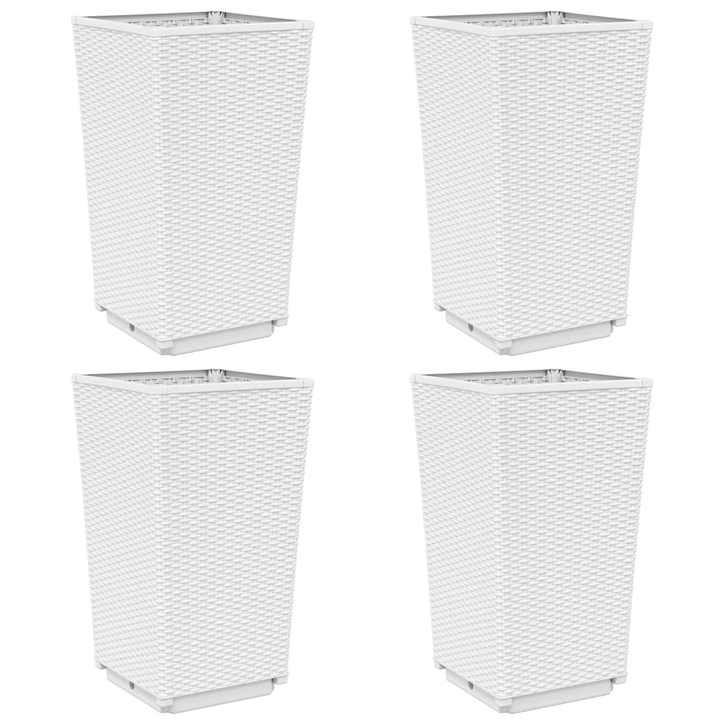 Vidaxx plantekasser 4 stk 32,5x32,5x57 cm polypropylen hvid