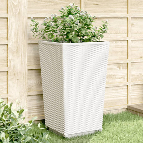 Vidaxx plantekasser 4 stk 32,5x32,5x57 cm polypropylen hvid