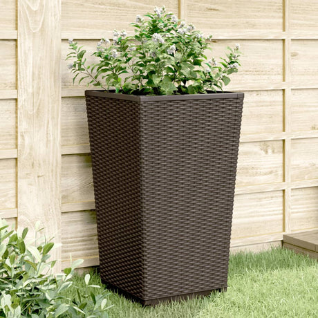 Vidaxx plantekasser 4 stk 32,5x32,5x57 cm polypropylen brun