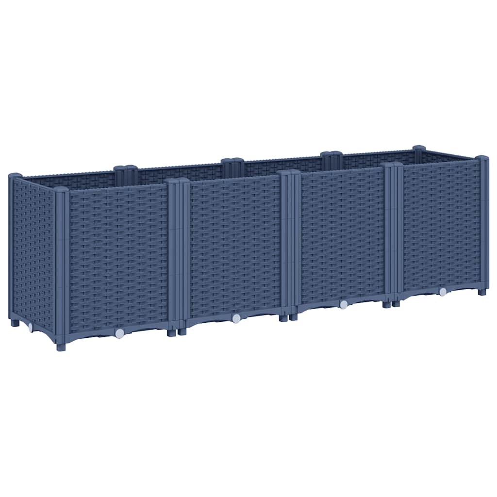 Vidaxx plantekasse 160x40x53 cm polypropylen blå-grå