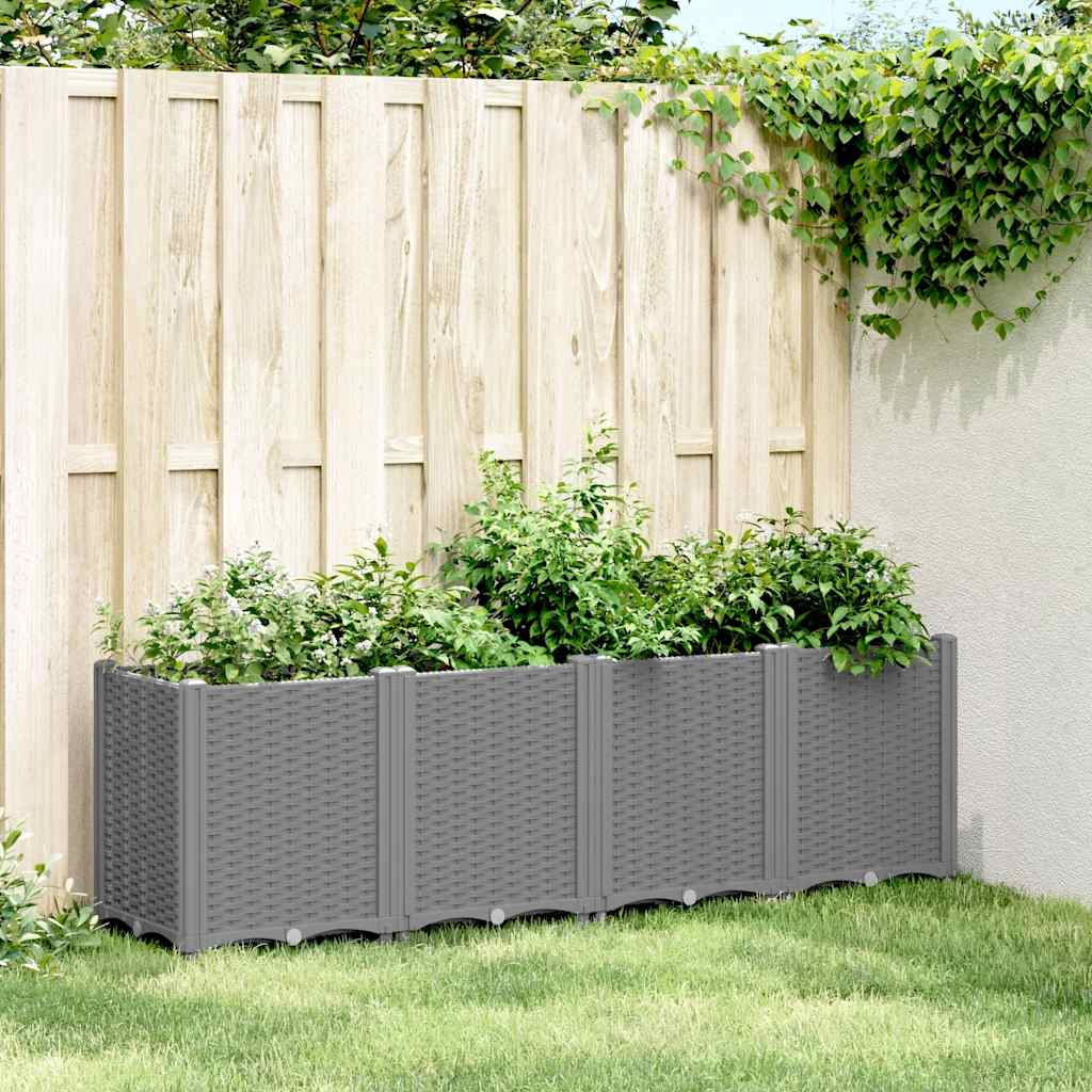 Vidaxx plantekasse 160x40x53 cm polypropylen lysegrå