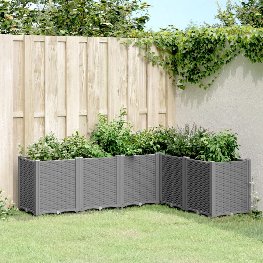 Vidaxx plantekasse 160x120x53 cm polypropylen lysegrå