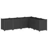 Vidaxl plantenbak 160x120x53 cm polypropeen zwart