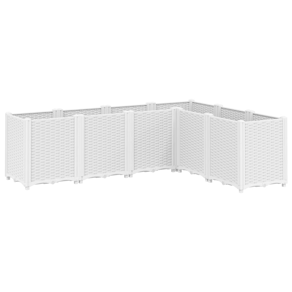 Vidaxx plantekasse 160x120x53 cm polypropylen hvid