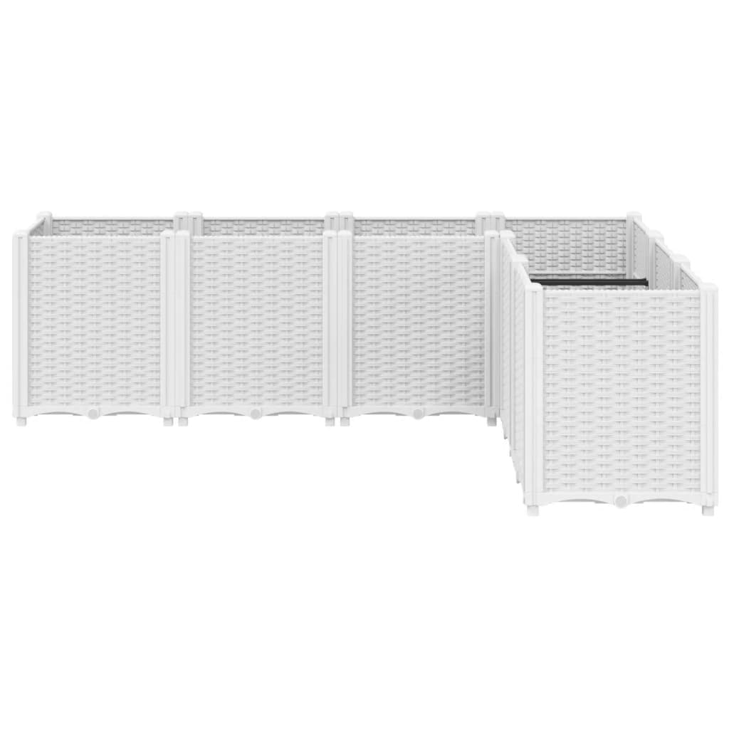 Vidaxx plantekasse 160x120x53 cm polypropylen hvid