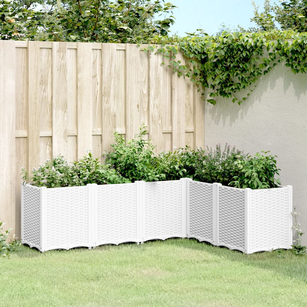 Vidaxx plantekasse 160x120x53 cm polypropylen hvid