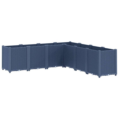 Vidaxx plantekasse 160x160x53 cm polypropylen blå-grå