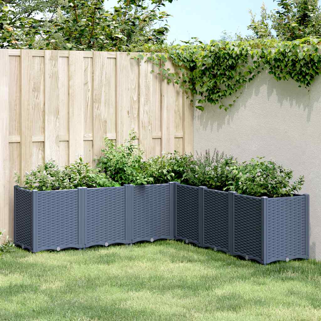 Vidaxx plantekasse 160x160x53 cm polypropylen blå-grå