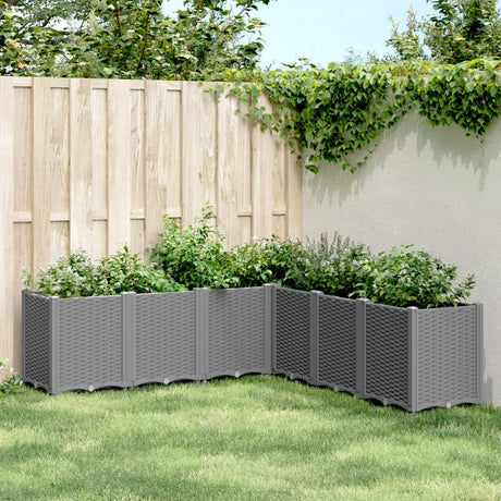 Vidaxx plantekasse 160x160x53 cm polypropylen lysegrå