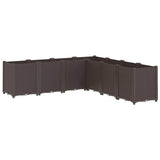 Vidaxx plantekasse 160x160x53 cm polypropylen brun
